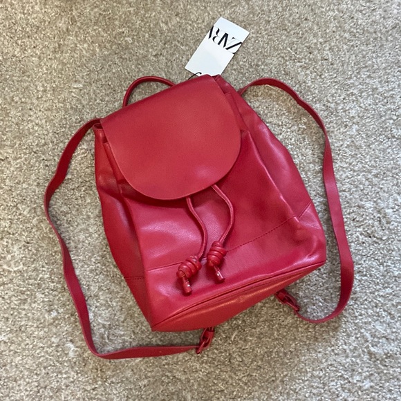Zara Handbags - 💜NWT💜 Zara Red Backpack